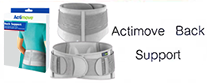 Actimove อุปกรณ์พยุงแผ่นหลัง ชนิดแผ่นโฟมที่มีความหนาแน่นสูง สามารถปรับกระชับด้วยแรงรัดแบบ 2 ชั้น